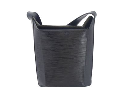 LOUIS VUITTON. Box type handbag in black...