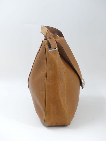 HERMES. Christine bag in courchevel gold...