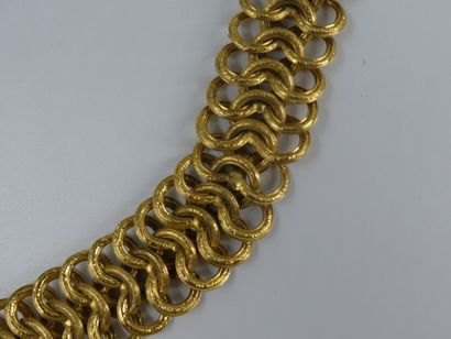 CHANEL. Gold metal chain belt. With box....