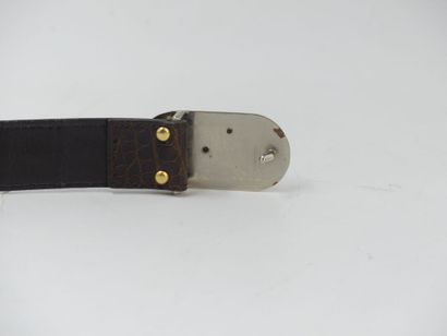 Christian DIOR. Women's brown leather belt...