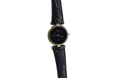 CARTIER, Must. Lady's wristwatch in silver...