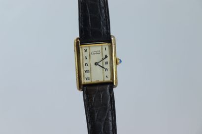 CARTIER, Must. Tank model. Silver watch,...