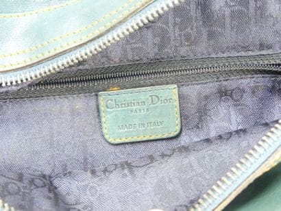 Christian DIOR. Saddle bag in duck blue calfskin,...