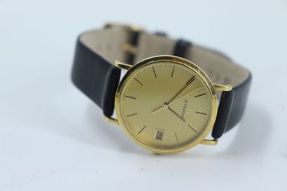 ETERNA. Men's watch with yellow gold case...
