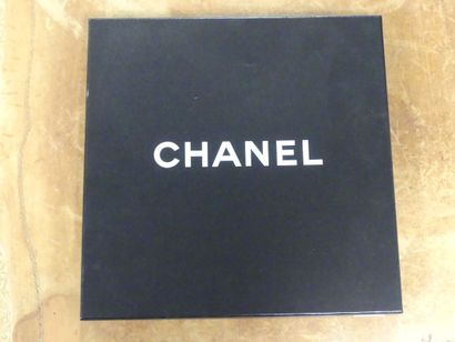 CHANEL. Silk crepe square decorated with...