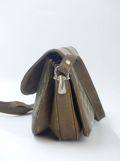 GUCCI. Shoulder bag in coated canvas and...