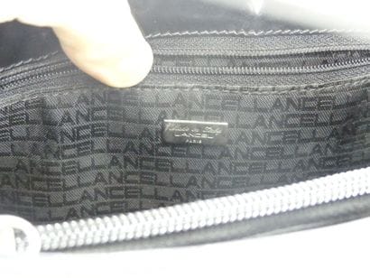 LANCEL. Shoulder bag in black patent leather,...
