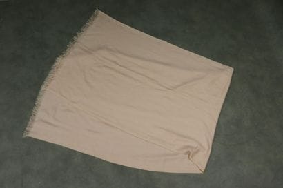 HERMES. Large H-shaped stole in powder pink,...