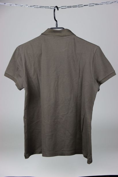 LACOSTE. Women's polo shirt in taupe color,...