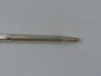 DUPONT. Ballpoint pen in silver plated metal,...