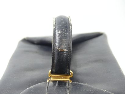 HERMES. Large toiletry bag in black box calf,...