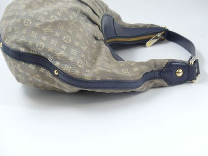 LOUIS VUITTON. Shoulder bag in navy leather...