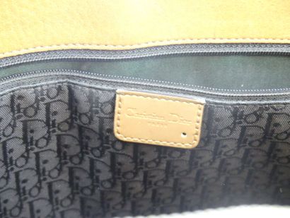 DIOR. Gold grained leather bag, smooth leather...