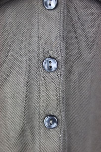 LACOSTE. Women's polo shirt in taupe color,...