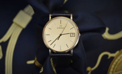 ETERNA. Men's watch with yellow gold case...