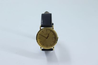 ETERNA. Men's watch with yellow gold case...
