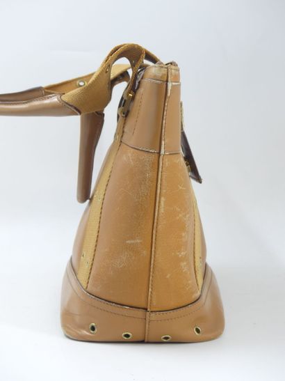 DIOR. Gold grained leather bag, smooth leather...