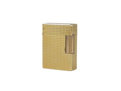 DUPONT. Lighter in gilded metal, signed and...