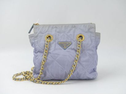 PRADA. Bag in lila quilted fabric, chain...