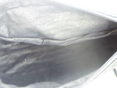 Christian DIOR. Clutch bag in navy blue fabric...