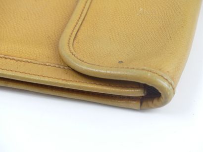 HERMES. Jige clutch bag in Courchevel gold...