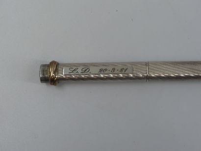 CARTIER. Must. Ballpoint pen in metal, monogrammed...