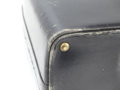 HERMES. Large toiletry bag in black box calf,...