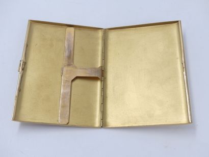 DUPONT. Lighter in gilded metal, signed and...