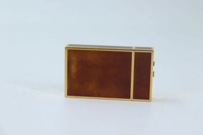 DUPONT. Pocket alarm clock in gilded metal...