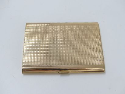 DUPONT. Lighter in gilded metal, signed and...