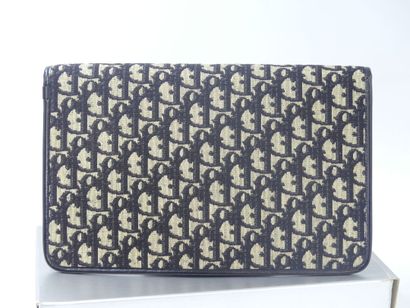 Christian DIOR. Black leather and damask...