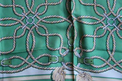 HERMES. Model marine knots. Silk square....