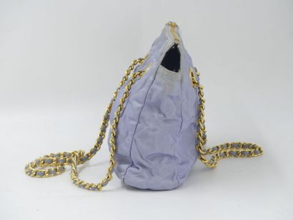 PRADA. Bag in lila quilted fabric, chain...