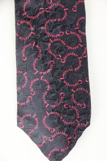 Meeting of two silk ties, one HERMES with...
