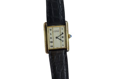 CARTIER, Must. Tank model. Silver watch,...