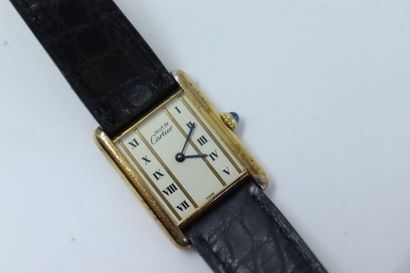 CARTIER, Must. Tank model. Silver watch,...