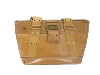 DIOR. Gold grained leather bag, smooth leather...