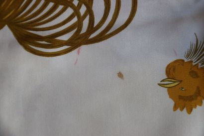 HERMES. Model with roosters. Silk square...