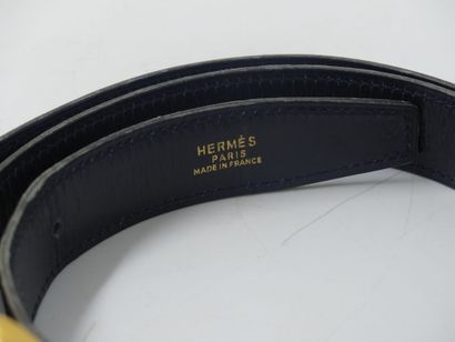 HERMES. Brown and black leather reversible...