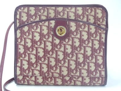 Christian Dior. Shoulder bag in damask canvas...