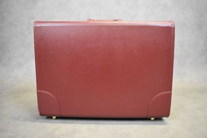 CARTIER. Must. Important briefcase in burgundy...