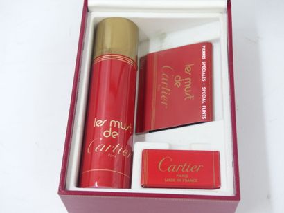 CARTIER. Must. Lighter in gilt metal and...