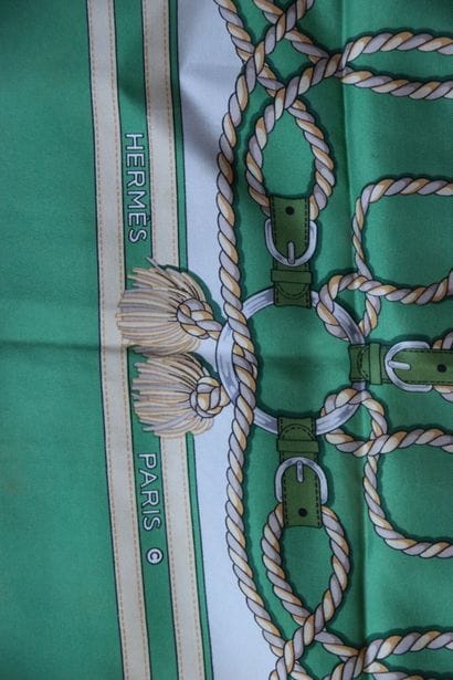 HERMES. Model marine knots. Silk square....