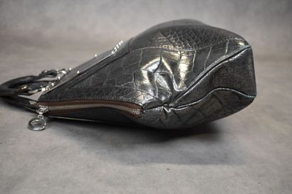 VERSACE. Leather handbag crocodile style...