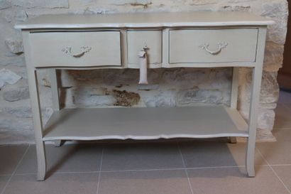 Console à trois tiroirs et un plateau en...