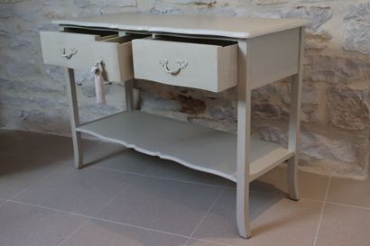 Console à trois tiroirs et un plateau en...