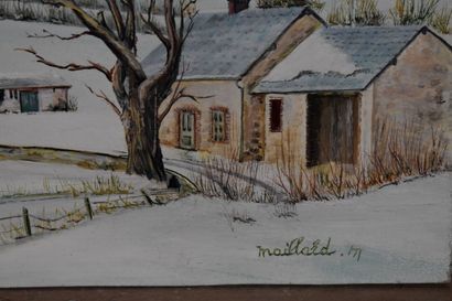 Marcel MAILLARD (1922), Village enneigé,...