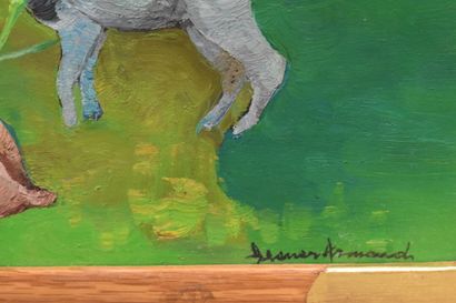 Gesner ARMAND (1936-2008). Scène de genre,...