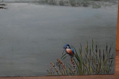 Marcel MAILLARD (1922), Recto : Vue sur rivière...