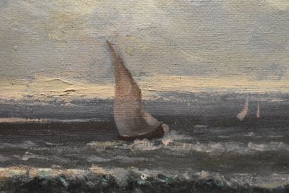 Louis BRETAGNE (XIXè siècle), Pêcheurs sur...